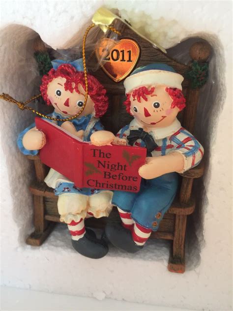 Lot Of 4 Raggedy Ann Andy Christmas Tree Ornament Danbury Mint EBay