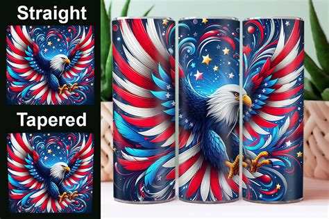 Patriotic Eagle Tumbler Wrap Design Png Graphic By Jahanul Creative