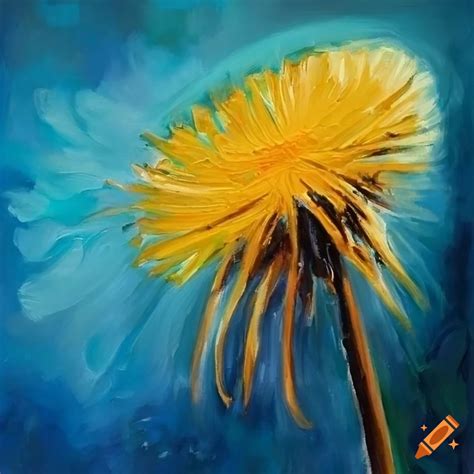 Oil Painting Of A Dandelion On Craiyon