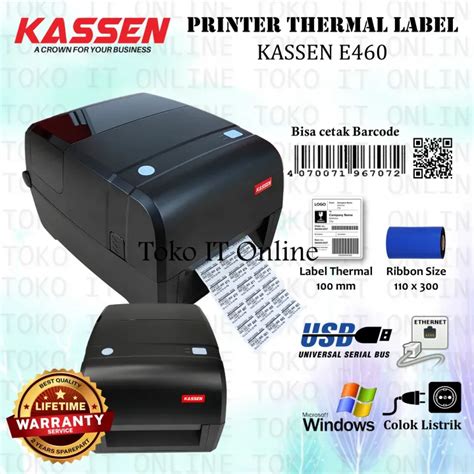 Kassen E Printer Label Barcode Mm A E Transfer Thermal Cetak