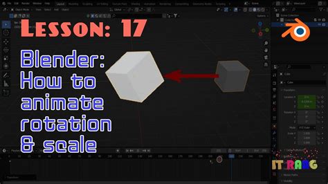 Blender Beginner Tutorial To Animate Rotation And Scale Using Keyframes