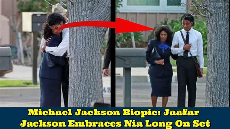 Michael Jackson Biopic Jaafar Jackson Embraces Nia Long On Set When