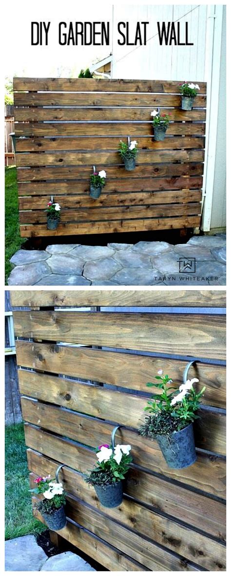 DIY Garden Slat Wall - Taryn Whiteaker