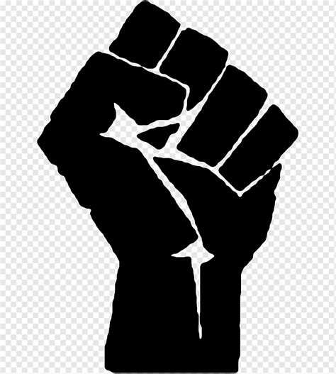 Raised Fist Symbol Black Power Old Background Angle Hand Monochrome