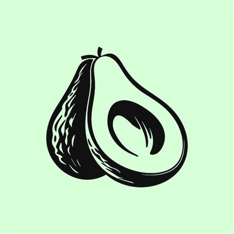 Premium Vector Seamless Avocado Silhouette Vector Art