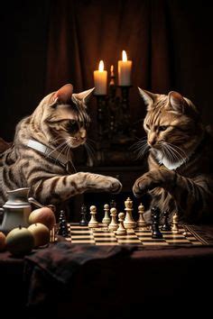 45 Chess Cats | Cats Playing Chess Wallpapers ideas | cat playing, cat ...