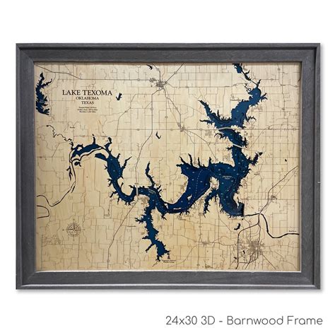 Lake Texoma Map, Texoma Lake, Lake House Gift, 3D Lake Map, Wood Lake Sign, Lake House Sign ...