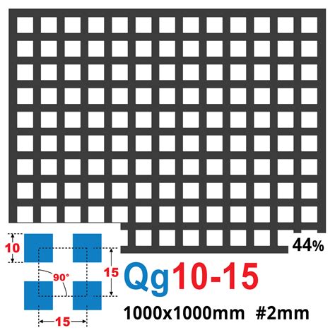 Blacha Perforowana Qg 10 15 SUROWA 10X10 Gr 2 Mm 1000x1000