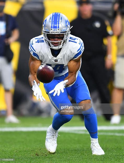 Amon Ra St Brown Of The Detroit Lions Makes A Catch During The First Detroit Lions