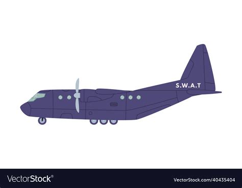 Aircraft or plane as swat vehicle rescue Vector Image