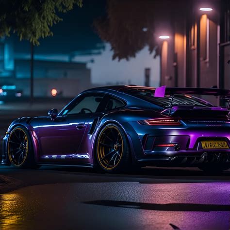 Premium Photo | Porsche 911 GT3 RS night shot