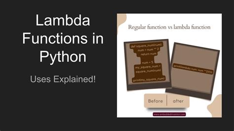 Places To Use Lambda Functions In Python