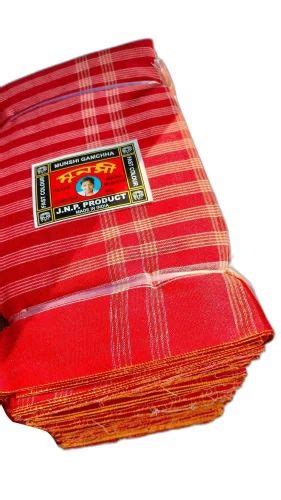 Red Stripped Munshi Handloom Cotton Gamcha Gsm Size X Inch