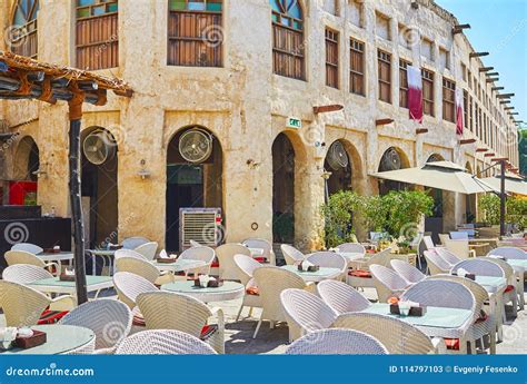 Relax in Restaurants of Souq Waqif, Doha, Qatar Stock Image - Image of ...