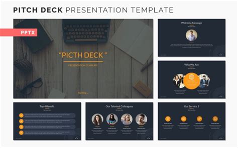 Pitch Deck Präsentation PowerPoint Vorlage TemplateMonster