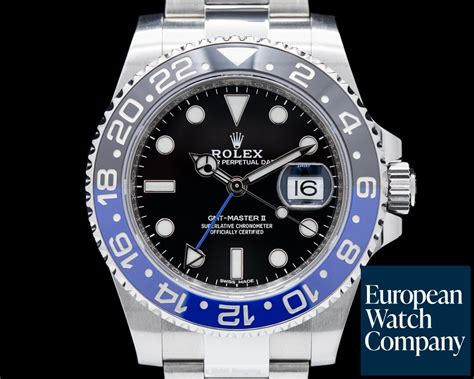 Rolex 116710blnr Gmt Master Ii Ceramic Black And Blue Ss 44113 European Watch Co