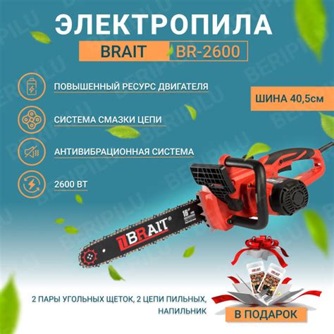 Пила цепная электрическая BRAIT BR 2600 Электропила Брайт В