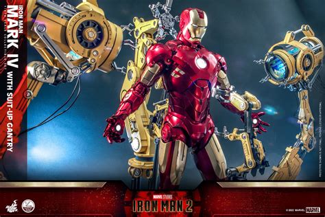 Iron Man Mark Iv With Suit Up Gantry Hot Toys Qs021 Iron Man 2 1 4th