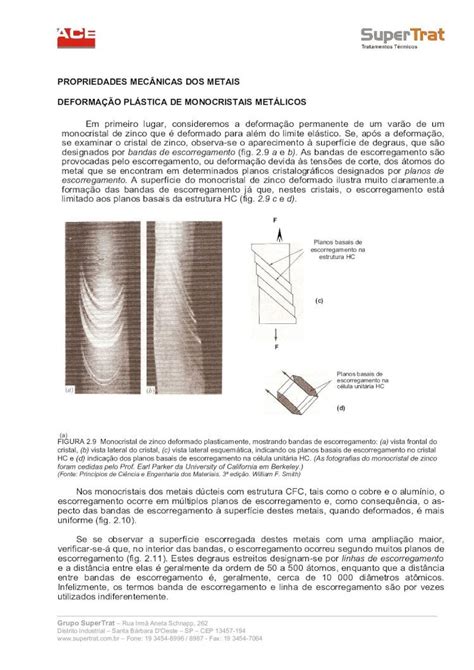 Pdf Propriedades Mec Nicas Dos Metais Deforma O Pl Stica De