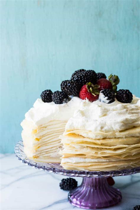 Lemon Cream Crepe Cake - House of Yumm