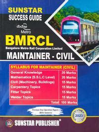 Buy Bmrcl Maintainers Civil Success Guide Sunstar Publication