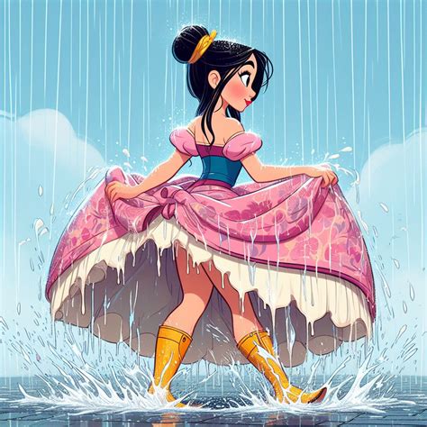 Mulan pink dress rain walk by chryslerfire on DeviantArt