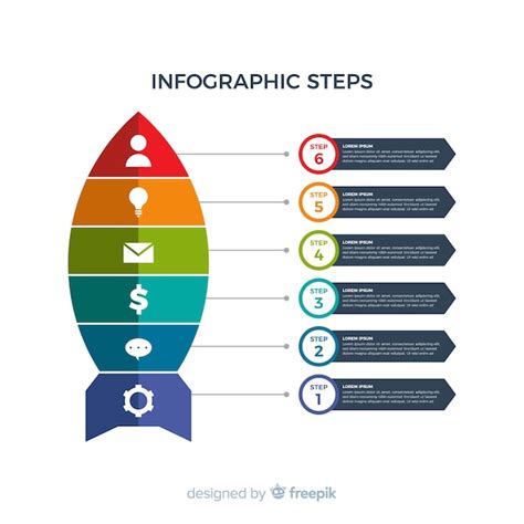 Free Vector Colorful Infographic Steps Collection