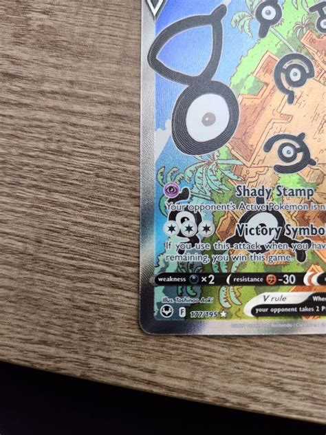 Pokémon TCG Unown V Sword Shield Silver Tempest 177 195 Holo Ultra