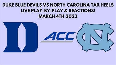 Ncaa Basketball Duke Blue Devils Vs North Carolina Tar Heels Live Play By Play And Reactions