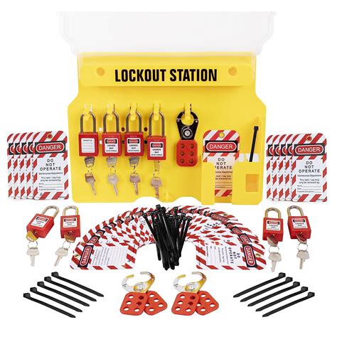 Tradesafe Lockout Tagout Kit Station Loto Kit 42 Pcs For Osha