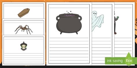 Halloween Aistear Writing Frames Lehrer Gemacht Twinkl