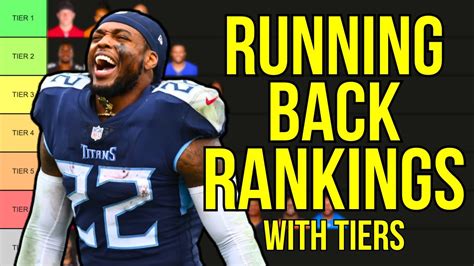 Top Running Back Rankings Tiers Fantasy Football Youtube