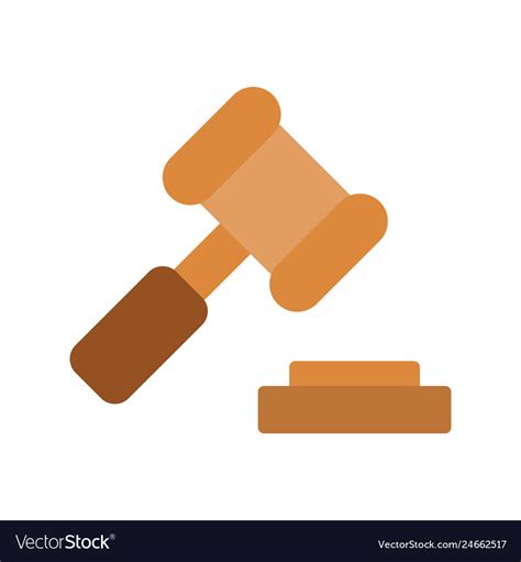 Law hammer icon Royalty Free Vector Image - VectorStock