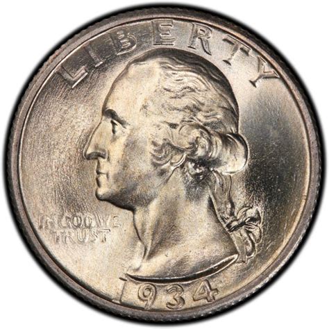 1934 Washington Quarter Values And Prices Past Sales