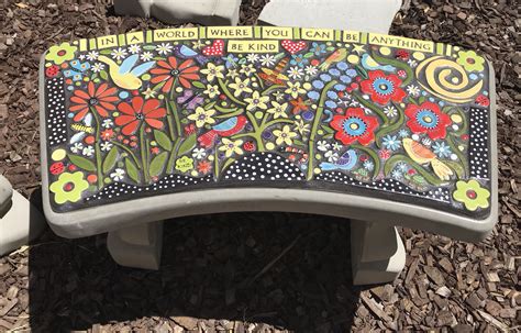 Mosaic Bench Mosaic Garden Art Mosaic Garden Diy Bench Outdoor