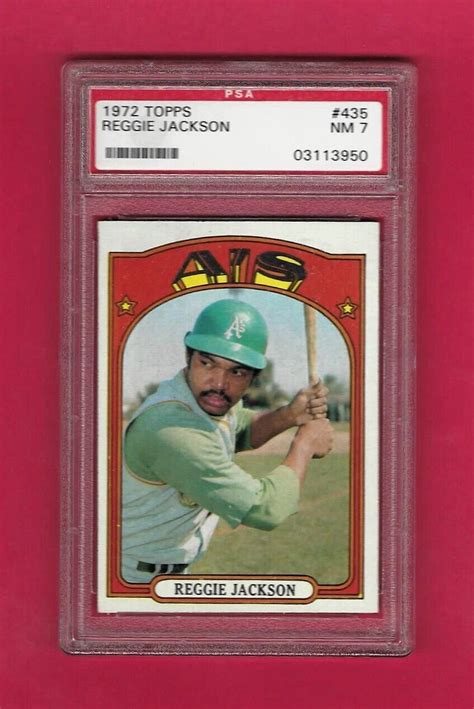 1972 Topps 435 REGGIE JACKSON Oakland A S New York YANKEES PSA 7 NM