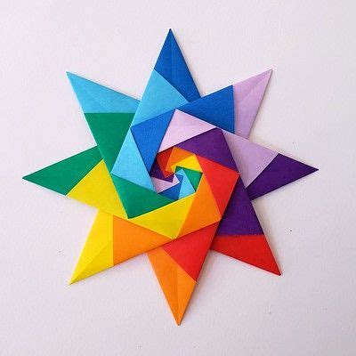 colorful origami star craft