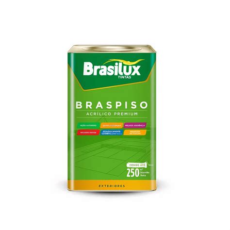 Tinta Piso Braspiso Cinza Escuro 18 Litros Brasilux Shopee Brasil