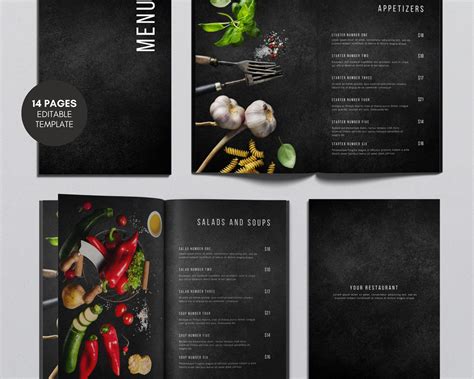 Restaurant Menu Template, Editable Food Menu Template, Restaurant Food ...