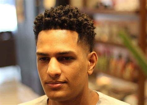 Taper Fade Best Hairstyle For Curly Hair Male Curly Hair Fade