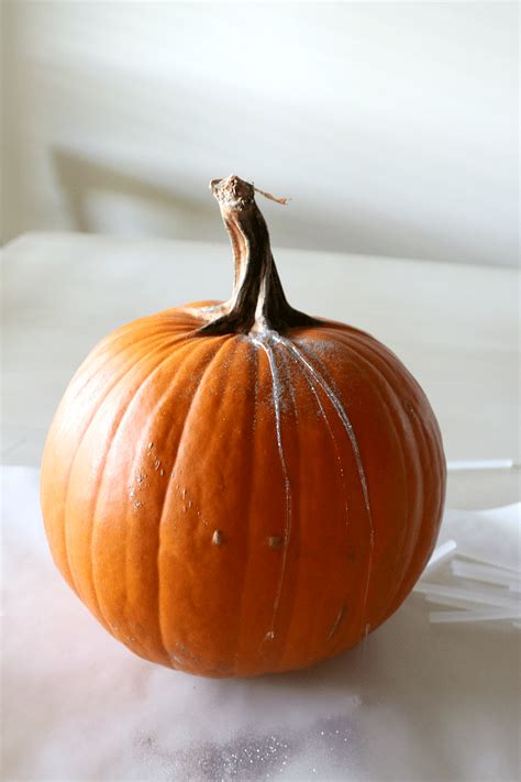 Hot Glue Spider Web Pumpkin
