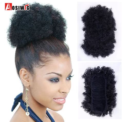 Synthetic Hair Curly Chignon Hair Extension Womens Accessories Rubber Band Hair Bun Natual