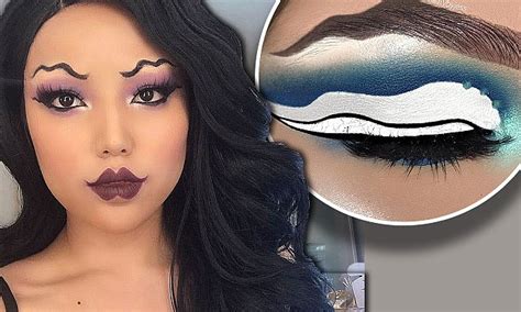 Squiggle Eyebrow Viral Beauty Trend Daily Mail Online