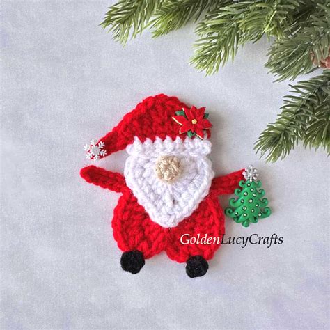 Crochet Santa Gnome Goldenlucycrafts