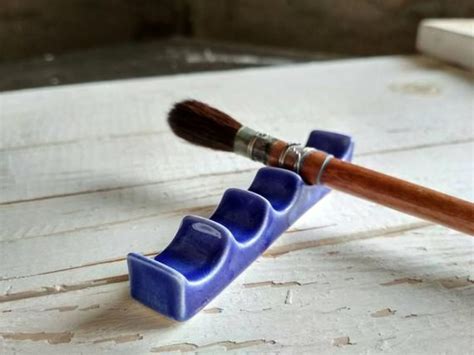 Blue Ceramic Brush Rest Calligraphy Material Ceramic Brush Brush Rest Blue Ceramics