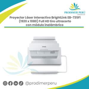 Proyector L Ser Interactivo Brightlink Eb Fi X Full Hd