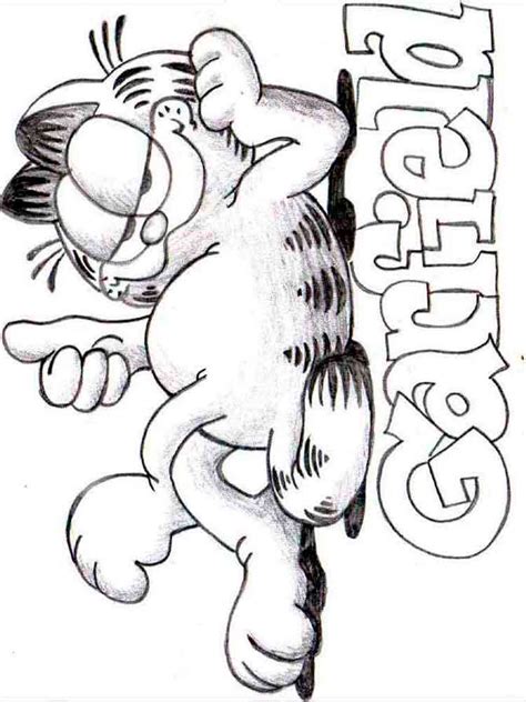 Cartoon Garfield Pages Coloring Pages