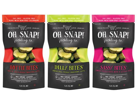 Oh Snap Fresh Pickle Bites Variety Pack Dill Sassy