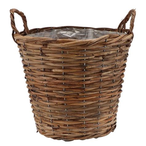 Korb Rattan Rund D29cm 26cm Körbchen mit Henkel Heyl