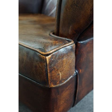 Vintage Sheepskin Leather Armchair | Chairish